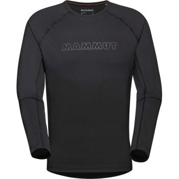 Camiseta de montaña para hombre Mammut Selun FL Logo de manga larga - negra - talla L
