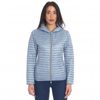 Alexa Blue Hooded Save The Duck Winter Jacket for Women, Size M