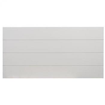 Cabecero de Cama de Madera Maciza Gris Claro 160x80 cm con Ranuras