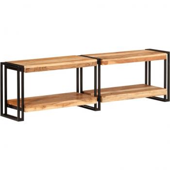 Mueble de TV madera maciza de acacia negro 140x30x40 cm vidaXL