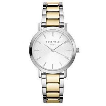 The Tribeca White Sunray Steel Silver Gold Duo