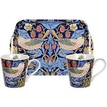 Morris y Co para Pimpernel Strawberry Thief de Taza y Juego de Plato, Azul