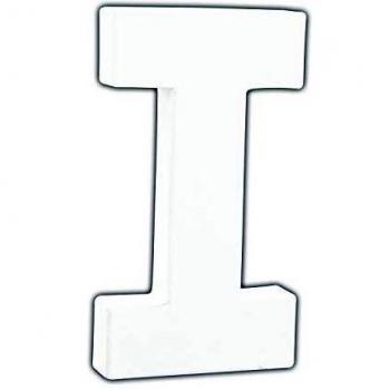 Décopatch AC738C - Un support en papier blanc mâché 1,5x10,5x12 cm, Petite lettre I