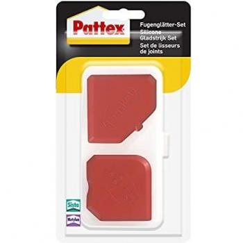 Set de Alisadores de Juntas Pattex 2 Piezas Plástico, Herramienta Profesional para Acabado y Modelado, Incluye Caja de Almacenamiento