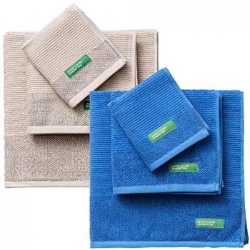 Pack de 2 Set de 3 Toallas de Baño en Color Azul y Verde