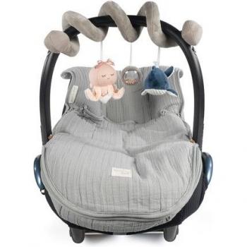 Ristra Lola y Nico de Walking Mum - Ristra para bebés con diseño de animales marinos, fabricada en materiales suaves y seguros, ideal para el transporte y la comodidad del bebé