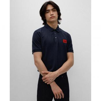 HUGO Polo para Hombre DERESO222 Slim Fit, Piqué, Manga Corta con Tapeta de Botones y Logotipo en Etiqueta Roja