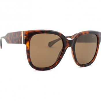 Polaroid PLD 6167/S Oversized Square Sunglasses for Women, Brown Havana, Plastic Frame