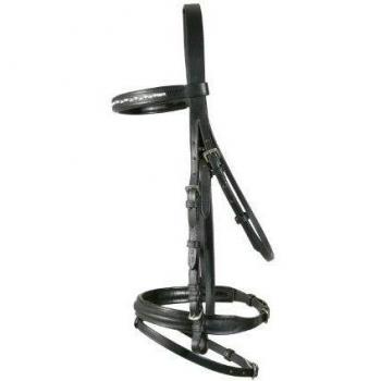PFIFF Kent Snaffle - Filete de hípica, tamaño Warmblut al, color negro