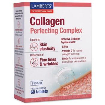 Lamberts Collagen Perfecting Complex Verisol 60 Cápsulas - Suplemento de colágeno para mejorar la elasticidad de la piel y reducir arrugas