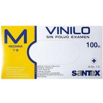 Guantes de Vinilo Transparentes Sin Polvo Talla M (100 unidades)
