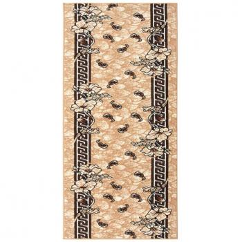 Alfombra de pasillo BCF 100x200 cm Color Beige y negro, Terracota y negro, Alfombra de Piso para Sala de Estar Dormitorio Habitación Salón