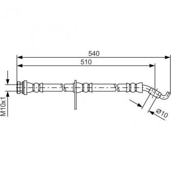 Latiguillo de freno BOSCH 1 987 481 560 - manguera flexible para frenos, fabricado por BOSCH, diseñado para proporcionar un rendimiento seguro y eficiente en sistemas de frenos, compatible con varios modelos de