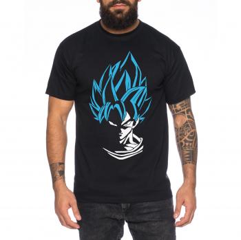 Super Son Goku Camiseta de Hombre Goku Dragon Master Son Ball Vegeta Turtle Roshi Db, Farbe:Schwarz/Blau;Größe:XXL