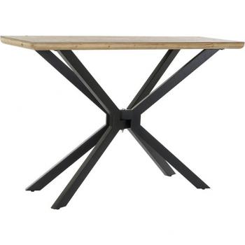 Consola de abeto y metal con acabado natural de 120x40x80 cm, ideal para tu hogar
