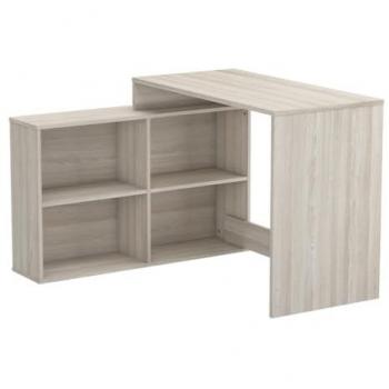 Escritorio de Esquina Reversible con 4 Compartimentos - L111,9 cm - Modular y Moderno