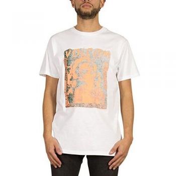 Volcom Rager HW SS Camiseta de Manga Corta, Hombre, Blanco, S