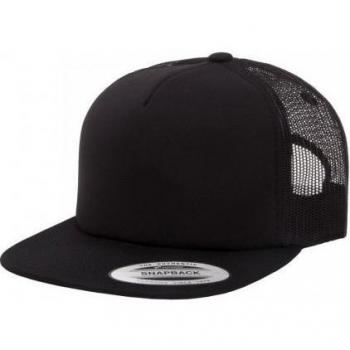 Gorra de camionero Flexfit de espuma negra One Size