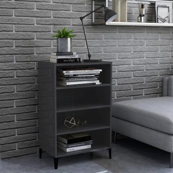 Aparador gris pulido de madera multicapa 57x35x90 cm