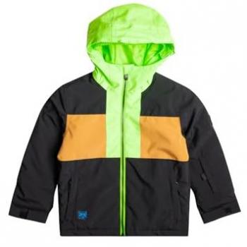 Quiksilver Chaqueta de esquí y snowboard para niños Groomer, color negro, talla 3