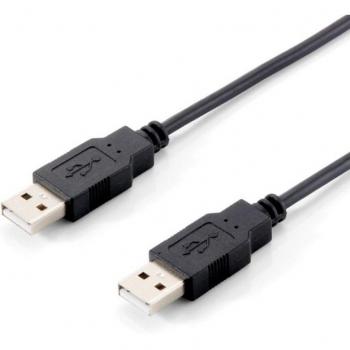 Equip 128870 Cable USB 2.0 Tipo A Macho a Tipo A Macho Doble Blindado 1.8m Negro