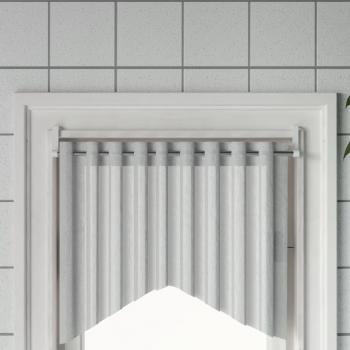 vidaXL Curtain Rails 2 pcs White and Silver 60-105 cm Aluminium