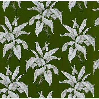 Equipo DRT Casablanca - Papel pintado con dibujo vegetal hojas, color pistacho
