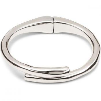 UNO de 50 - Silver Plated Rigid Bracelet with Hidden Spring - Size L