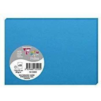 Clairefontaine Sobres y Tarjetas de Colores 110x155 210g Azul Turquesa