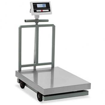 Báscula de plataforma Steinberg Systems SBS-PF-1000/200N - con ruedas - capacidad 1000 kg - precisión 0,2 kg - dimensiones 600 x 800 x 195 mm - unidades kg/lb