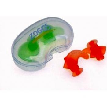 Zoggs Kinder Ohrstöpsel Aqua Plugz Junior, Orange/Grün, 301658