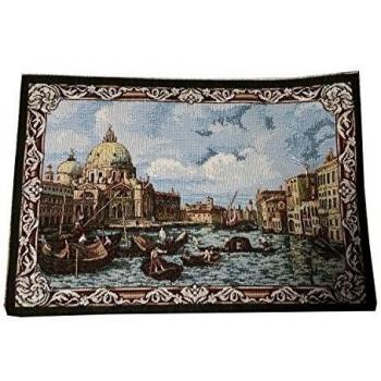 Lovely (hecho a mano en Venecia, Italia) Tapiz inspirado por Canaletto de vista espectacular de Venecia en su pintura La Iglesia Y El Gran Canal de la Salute. Aprox. 34 cm x 23,5 cm/13.5 X 9 en tamaño