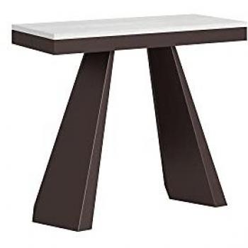Consola Extensible 90x40/300 cm Diamante Evolution Estructura Oso Fresno Blanco