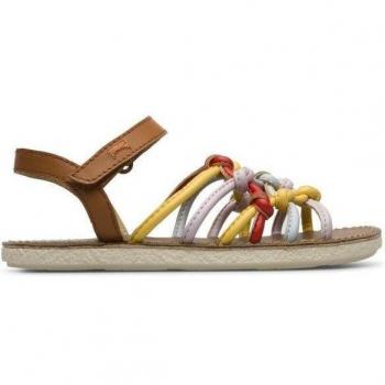 Sandalias Camper de niña con tiras multicolor