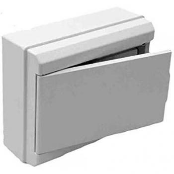 Caja con tapa para distribución 1 a 4 ICP + 8 elementos blanco 277x188x55mm solera (retractilado) 697CB
