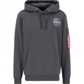 Sudadera con capucha Alpha Industries NASA Orbit Vintage Gris XL, 80% algodón, 20% poliéster, ajuste regular