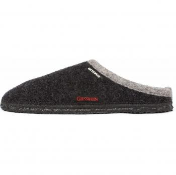 Pantuflas Giesswein Dannheim 019 gris asfalto talla 45 con suela plana para dama