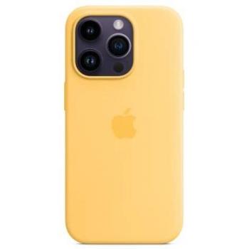 Funda trasera de silicona amarilla Apple MagSafe para iPhone 14 Pro