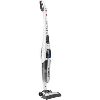 Hoover ATHEN ATN 252 LI - Escoba sin cable, pantalla LED con 3 funciones, 60 minutos de autonomía, 25,2 V, color blanco