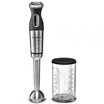 Bosch MSM87110 -Batidora de mano, 750 W, capacidad de 0,8 l, acero inoxidable, color negro y gris