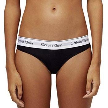 Calvin Klein Thong Bragas, Negro, XS para Mujer