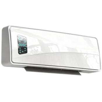 Calefactor Eléctrico Bajo Consumo de Pared Homcom 2000W, Cerámico, 3 Modos, Pantalla LED, Termostato Regulable, Temporizador 24h, Oscilación y M