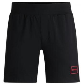 Pantalones Cortos Deportivos Hugo Laze Negro Regular Fit para Hombre - Talla M