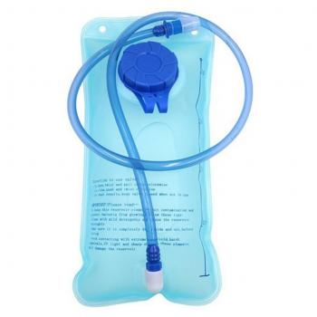 Portátil 2 litros Bolsa de hidratación burbujas de agua con 4 en 1 Kit de limpieza para mochila de hidratación, FDA Autorizada, tadellos de burbujas y sin BPA TPU Material, apertura grande., 2L Blau Trinkblase