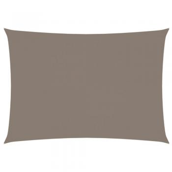 Toldo de vela rectangular de tela oxford gris taupe 4x5 m