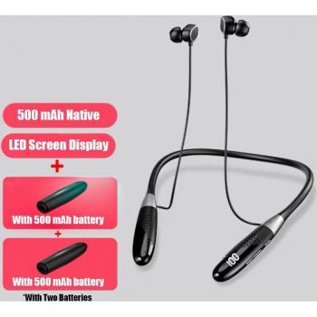 Auriculares Bluetooth TWS 5.0 Inalámbricos Deportivos con Banda Magnética para el Cuello, Impermeables y 16GB de RAM para Xiaomi