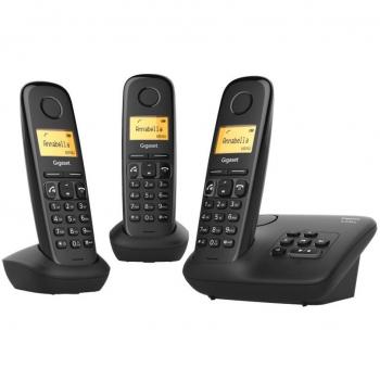 Teléfono Gigaset A270A DECT/analógico inalámbrico con identificador de llamadas color negro