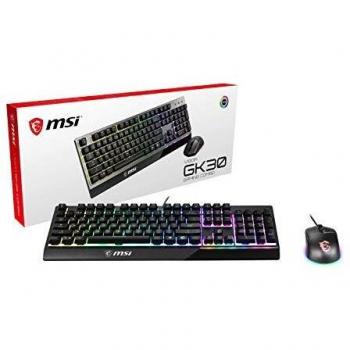 Combo Gaming MSI Vigor GK30 - Teclado y Ratón RGB, USB, QWERTZ, Negro
