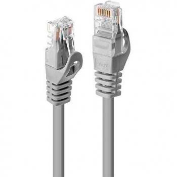 Lindy 2m Cat5e U/UTP Network Cable, Grey, RJ45 Connector, 10-Year Warranty