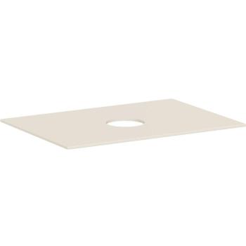 Consola Hansgrohe Xevolos E 780x550 mm con recorte central para lavabo sin agujero para grifo, color beige arena mate